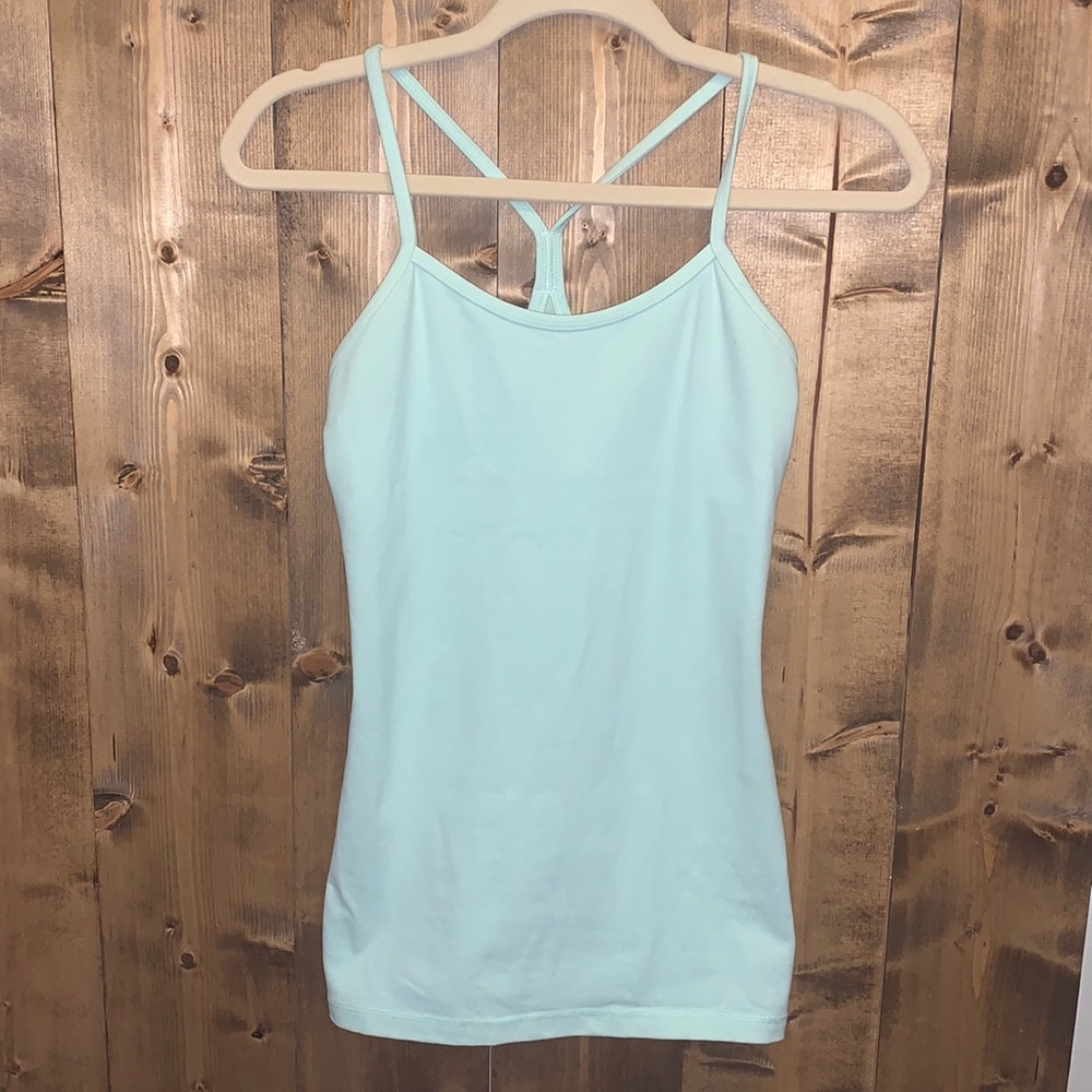 LuluLemon Light Blue Razor Back Tank Top